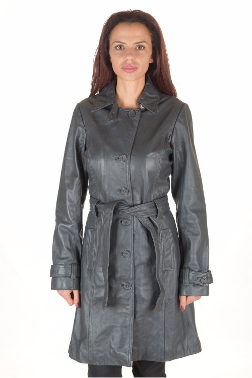 Trenci de damă gri piele 211.00