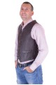 Vestă de bărbați maro închis piele 94.00