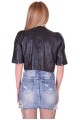 Geacă de damă de brand scurtă din piele naturală 184.00