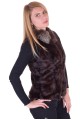 Vestă de damă maro închis din nurcă 398.00