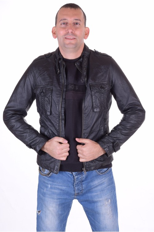 Geacă de bărbați modernă piele 184.00