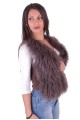 Vestă brună din piele întoarsă din piele naturală 171.00