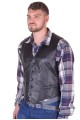 Vestă de bărbați neagră piele 94.00