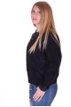Geacă neagră din piele întoarsă din piele naturală 104.00