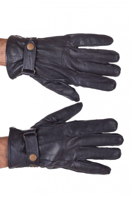 Mănuși de bărbați negre piele 48.00
