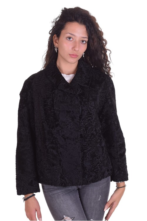 Palton rafinat negru dе blana naturala 72.00