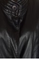 Palton elegant negru din piele naturală 248.00