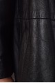 Palton elegant negru din piele naturală 248.00