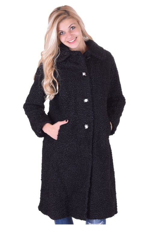 Palton negru de astrahan 398.00