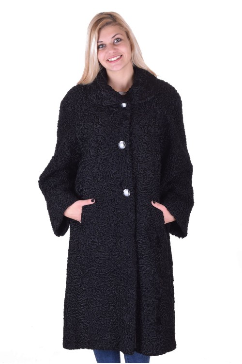 Palton negru de astrahan 478.00