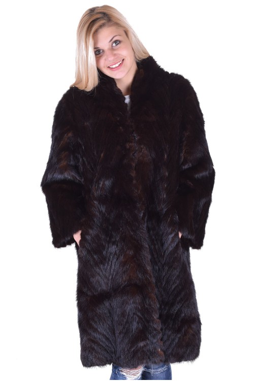 Palton maro închis din nurcă 719.00