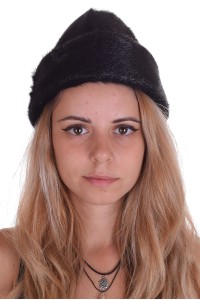 Pălărie maro închis dе blana naturala