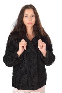 Palton de damă elegant de astrahan