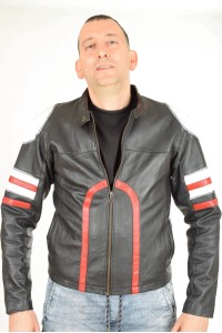 Geacă de bărbați sportiva din piele naturală