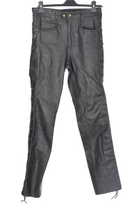 Pantalon de bărbați biker din piele naturală