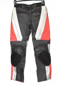 Pantalon biker din piele naturală