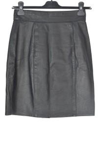 Fustă clasic din piele naturală