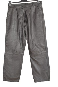 Pantalon de damă clasic din piele naturală