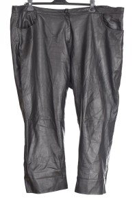 Pantalon de damă negru din piele naturală