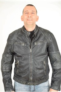 Geacă de bărbați vintage din piele naturală