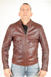 Geacă de bărbați elegantă din piele naturală