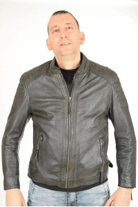 Geacă de bărbați sportiva din piele naturală