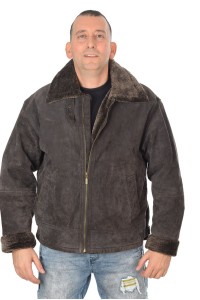 Geacă de bărbați de brand din piele naturală