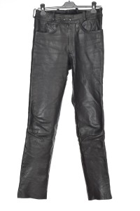 Pantalon de bărbați negru din piele naturală