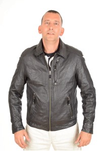 Geacă de bărbați sportiva din piele naturală